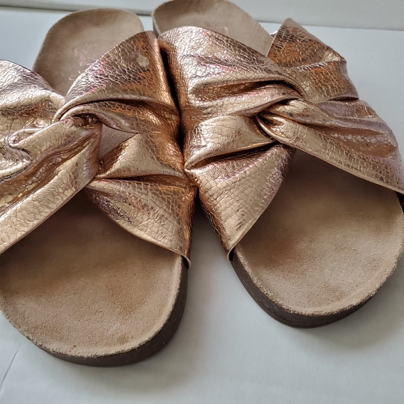 Vince Camuto Rose Gold Biminti Slide Sandals - Picture 6 of 7